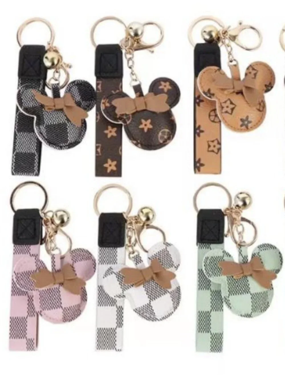 Plad Mouse and bow Keychain Assorted colors B23